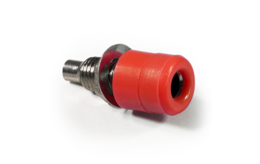 Bananen-Buchse McPower, 4mm, mit Gewinde, rot
