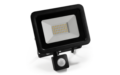 LED-Außenstrahler McShine ''Slim'' 30W, 2250lm, IP66, 4000K, Bewegungsmelder