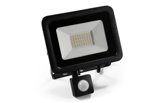 LED-Außenstrahler McShine ''Slim'' 30W, 2250lm, IP66, 4000K, Bewegungsmelder