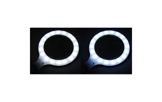 Lupenleuchte McShine ''LL-52'', 36 LEDs, Tisch- und Klemmleuchte, dimmbar, Kunststoff