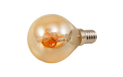 LED Filament Tropfenlampe McShine ''Retro'' E14, 2W, 150lm, warmweiß,goldenes Glas