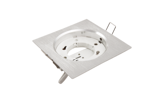Einbaurahmen McShine ''DL-304'' eckig, 108x108mm, GX53, Eisen gebürstet