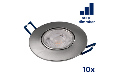 LED-Einbauleuchte McShine ''EL-313D'' 4,5W, 450lm, 3000K, step-dimmbar, 10er-Pack