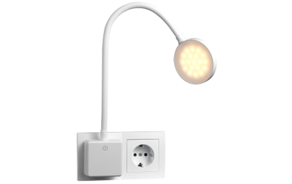 LED-Steckdosenleuchte EINLICHT ''Halo'' 3,3W, 438lm, step-dimmbar, warmweiß