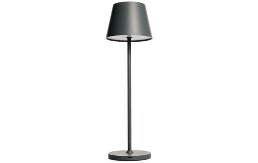 LED-Tischleuchte ROLF KERN „Club“ 38cm, Basaltgrau, Akku, dimmbar