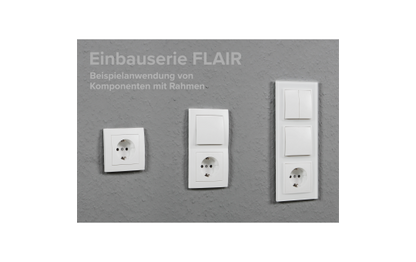 Schutzkontakt-Steckdose McPower ''Flair'', 250V~/16A, UP, Einsteckschutz, weiß
