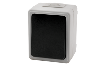 Feuchtraum Taster McPower ''Taff'', 250V~/10A, IP44, AP, grau