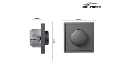 LED-Dimmer für elektronische Trafos McPower ''Shallow'' 250V~/300W, anthrazit