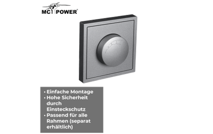LED-Dimmer für elektronische Trafos McPower ''Shallow'' 250V~/300W, anthrazit