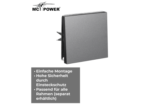 Blindabdeckung / Blende McPower ''Shallow'' anthrazit