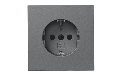 Schalter und Steckdosen Set McPower Shallow ''PIR'' anthrazit, 3-teilig