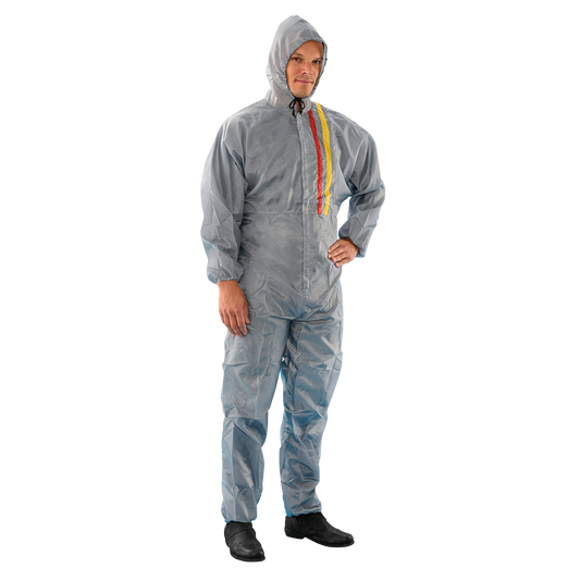 Mehrweg-Polyester-Overall, grau, Größe L