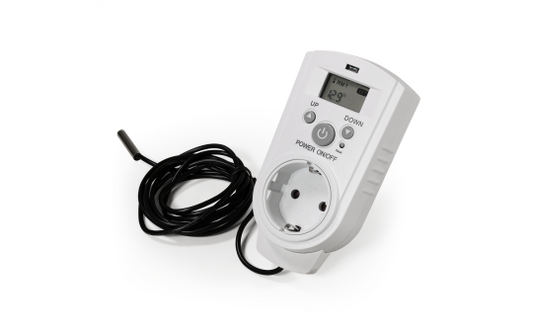 Steckdosen-Thermostat McPower ''TCU-540'' 5-30°C, Display, Kabel + Außenfühler