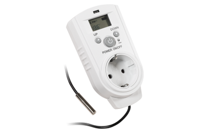 Steckdosen-Thermostat McPower ''TCU-540'' 5-30°C, Display, Kabel + Außenfühler