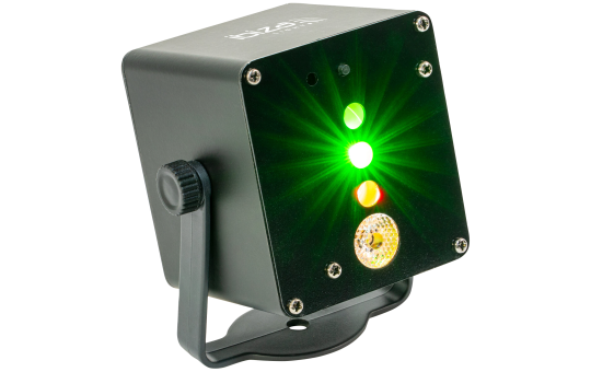 LED & Laser-Effekt IBIZA ''TINYLED-LASRGB'', akkubetrieben, 1x 3W 3-in-1 RGB-LED