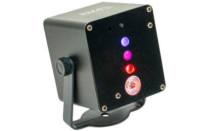 LED & Laser-Effekt IBIZA ''TINYLED-LASRGB'', akkubetrieben, 1x 3W 3-in-1 RGB-LED