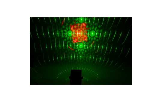 LED & Laser-Effekt IBIZA ''TINYLED-LASRGB'', akkubetrieben, 1x 3W 3-in-1 RGB-LED