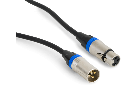 Hochwertiges Audiokabel BST ''SOUND-XLRM-XLRF-0.6'' 0,6m, XLR Stecker u. Buchse