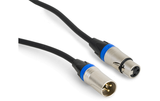 Hochwertiges Audiokabel BST ''SOUND-XLRM-XLRF-0.6'' 0,6m, XLR Stecker u. Buchse