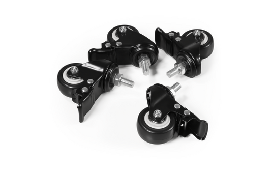 Tischrollen imstande, 4er-Set, schwarz, Tragkraft je 50kg