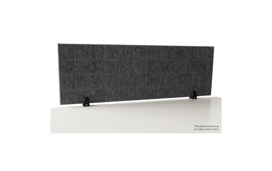 Akustik-Trennwand imstande, 120x40cm, grau, Filz