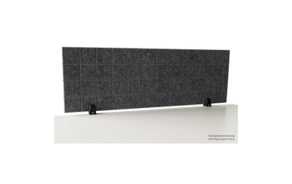 Akustik-Trennwand imstande, 120x40cm, grau, Filz