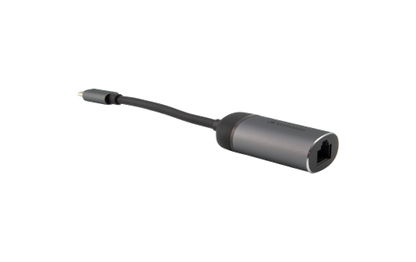 Adapter USB-C auf RJ45 Gigabit von Verbatim, 10cm Kabel, Aluminiumgehäuse