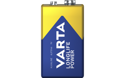 9V-Block Batterie VARTA ''Longlife Power'' Alkaline, 6LR61, 2er Blister