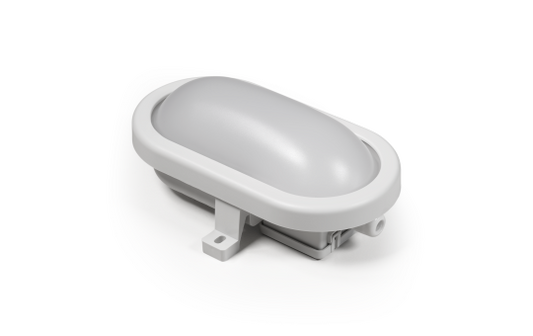 LED Feuchtraumleuchte McShine 450lm, 3000K, 6W, warmweiß, IP65, 170x92x70mm