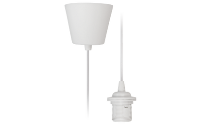 Lampenaufhängung McShine, E27 Fassung, weiß, 230V, 1,2m Kabel