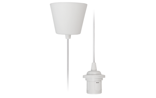 Lampenaufhängung McShine, E27 Fassung, weiß, 230V, 1,2m Kabel