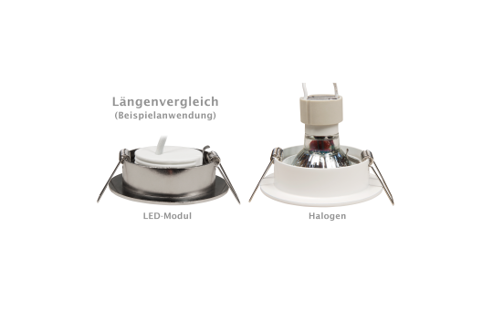 LED-Modul McShine, 7W, 650 Lumen, 230V, 50x23mm, warmweiß, 3000K, dimmbar