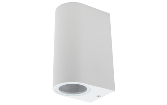 Wandleuchte McShine ''Oval-W'' weiß, IP44, 2x GU10, Aluminium Gehäuse