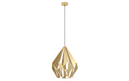 Hängeleuchte EGLO ''Carlton'', E27, Stahl, gold, 110cm