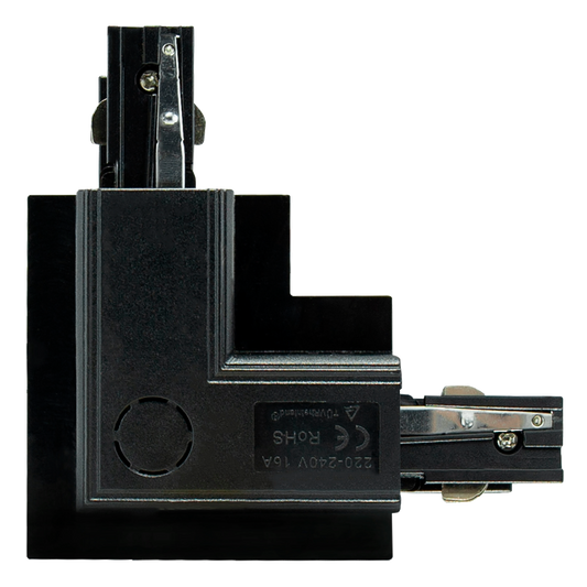 Unterputz-Steckverbinder ''SPS'', 230V, IP20, 111x36x111mm, L links, schwarz