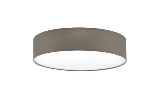 Deckenleuchte EGLO ''Pasteri'', 3-flammig, E27, Stahl/Textil, taupe/weiß, 15x57cm