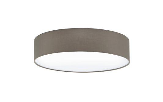 Deckenleuchte EGLO ''Pasteri'', 3-flammig, E27, Stahl/Textil, taupe/weiß, 15x57cm