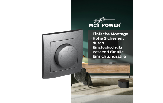 LED-Dimmer für elektronische Trafos McPower ''Flair'' 250V/300W, Memory-Funktion