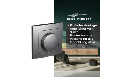 LED-Dimmer für elektronische Trafos McPower ''Flair'' 250V/300W, Memory-Funktion