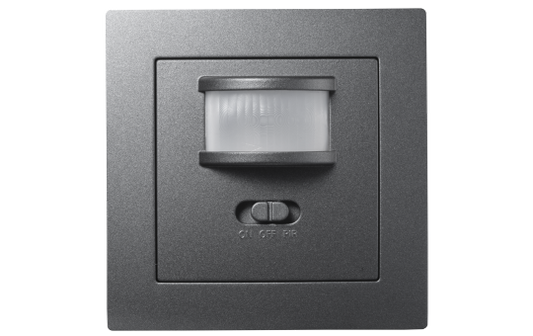 Unterputz IR Bewegungsmelder McPower ''Flair'' 160°, 750W, LED geeignet, anthrazit
