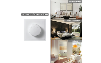 LED-Dimmer für elektronische Trafos McPower ''Shallow'' 250V~/300W, weiß