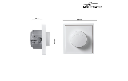 LED-Dimmer für elektronische Trafos McPower ''Shallow'' 250V~/300W, weiß