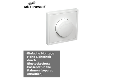 LED-Dimmer für elektronische Trafos McPower ''Shallow'' 250V~/300W, weiß