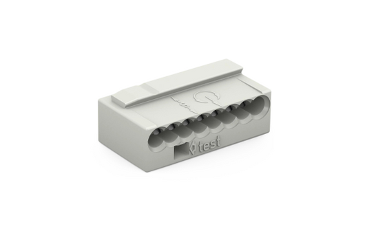 MICRO-Verbindungsdosenklemme WAGO, eindrähtige Leiter, Ø0,8mm, 8 Klemmstellen
