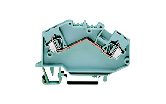 2-Leiter-Durchgangsklemme, 4mm²,  für TS  35 x 15 und 35x7,5, grau