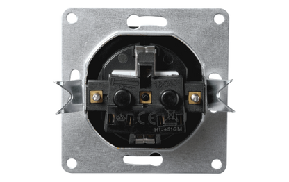 Schutzkontakt-Steckdose McPower ''Flair'', 250V~/16A, Steckanschluss, matt schwarz