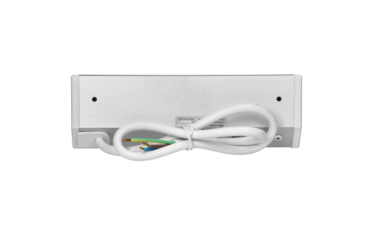 Steckdosenblock Aufbau, silber-weiß, 2-fach, 2x USB (Typ A+C), 3680W