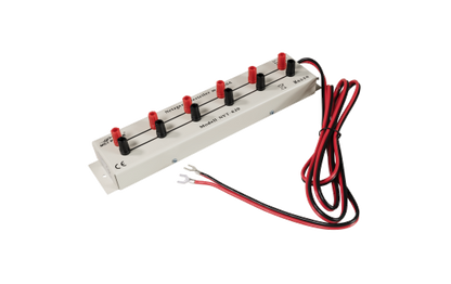 Netzgerät-Verteilerleiste McPower ''NVT-620'', 1x ein, 6 Ausgänge, 20 A max., DC