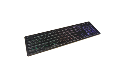 Tastatur ''Rainbow'' LogiLink, beleuchtet, schwarz, USB