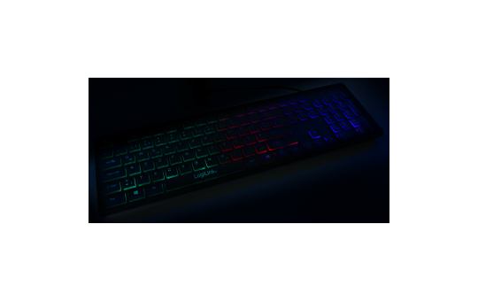 Tastatur ''Rainbow'' LogiLink, beleuchtet, schwarz, USB